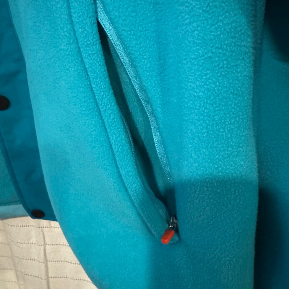 MPG Aqua Fleece Outerwear Button Full Zip Jacket Size Medium - Picture 5 of 10